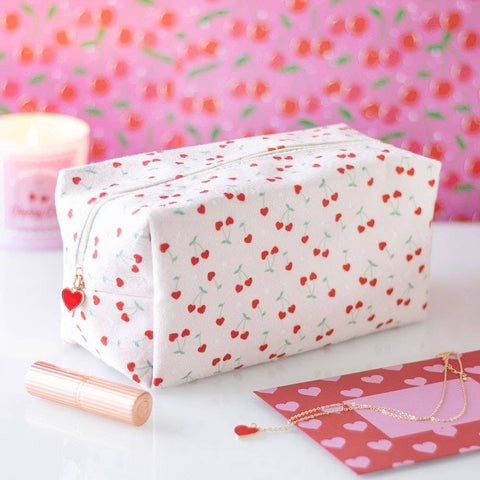 Cherry Print Make Up Bag