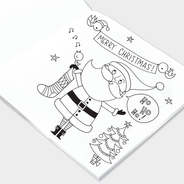 Children's Santa Scene Colouring Book