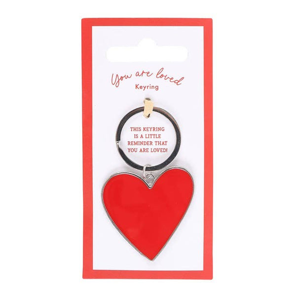 Red Love Heart Key Ring