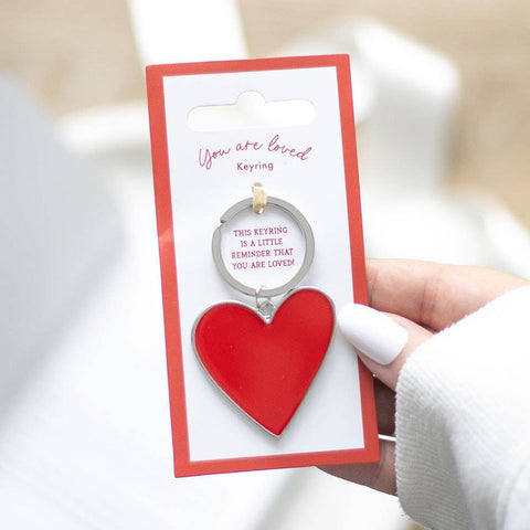 Red Love Heart Key Ring