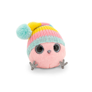 Striped Hat Whozie Soft Toy Pink