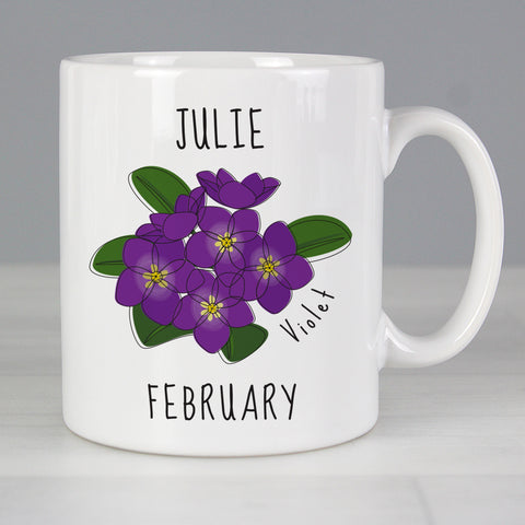 Violet Birth Flower Mug - February