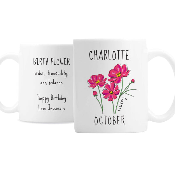 Cosmos Birth Flower Mug - October
