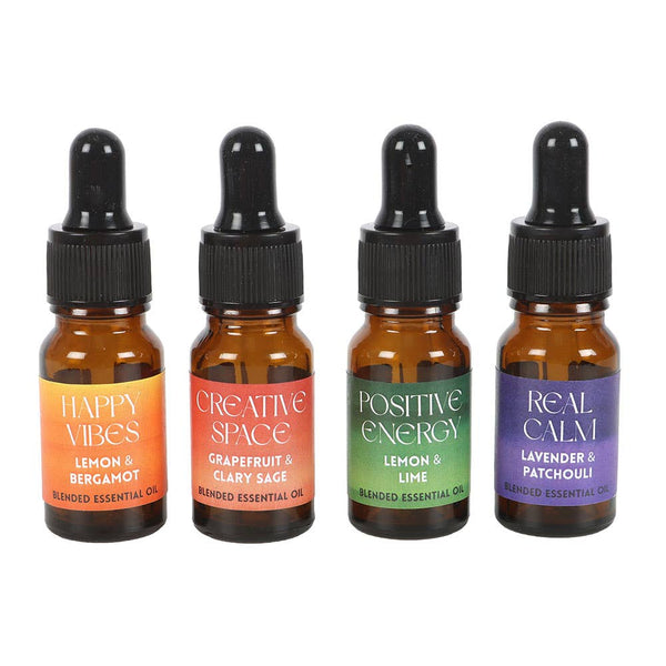 Essential Oil Gift Set - 4 blends in amber bottles
