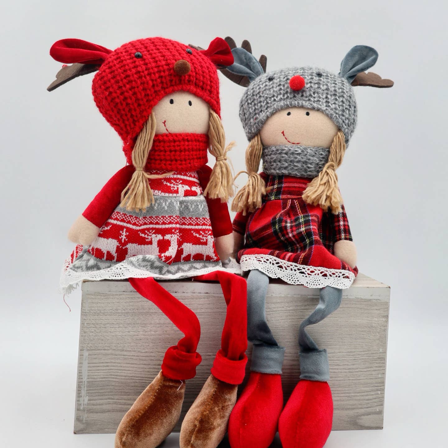 Nordic Festive Doll In Grey