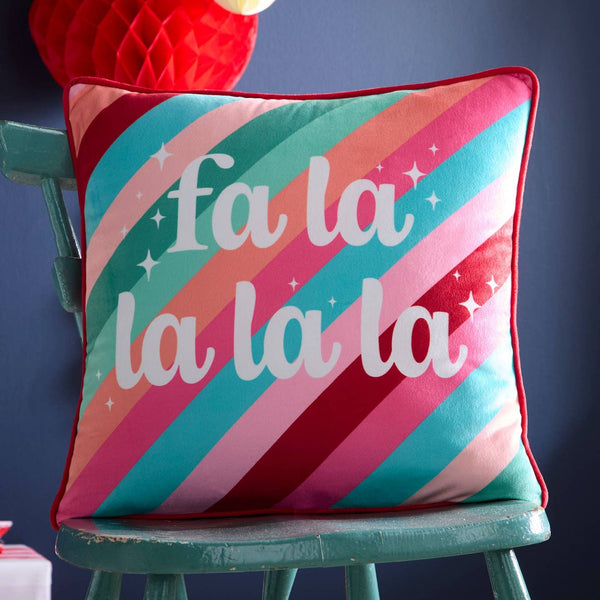 Fa La La La Christmas Cushion