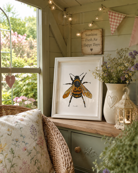 The Little Forager - Bumble Bee Print