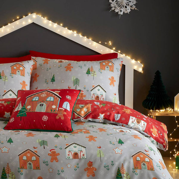 Gingerbread House Christmas Cushion