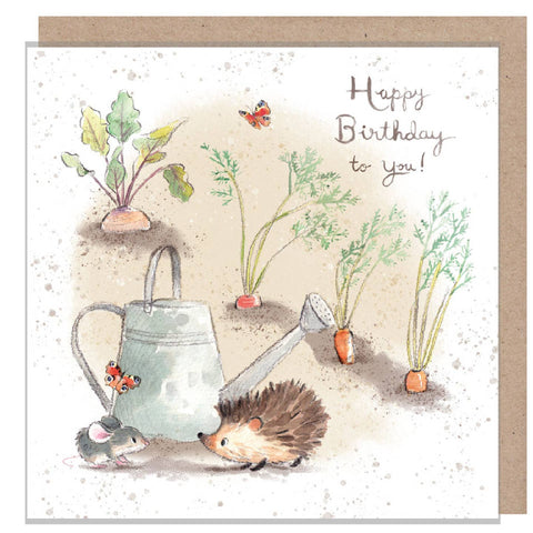 Hedgehog Birthday Card - Morris & Maude