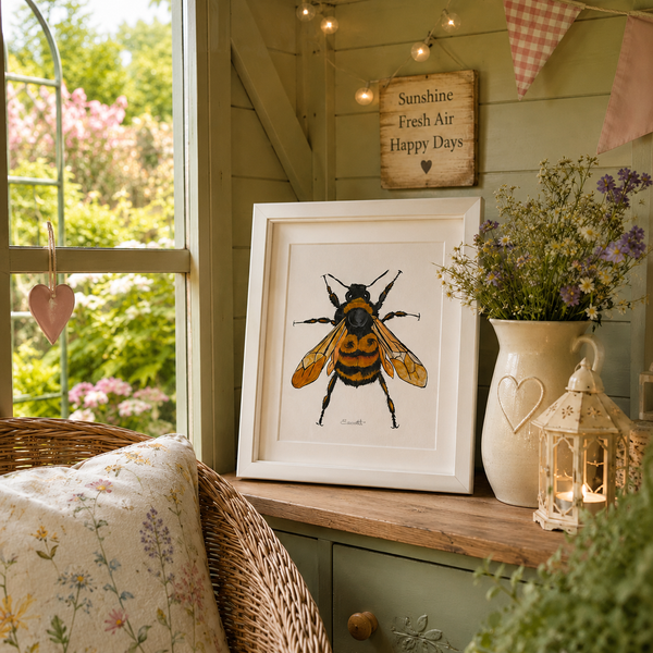 The Little Forager - Bumble Bee Print