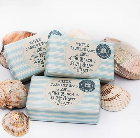 'The Beach Is My Happy Place' White Jasmine Soap